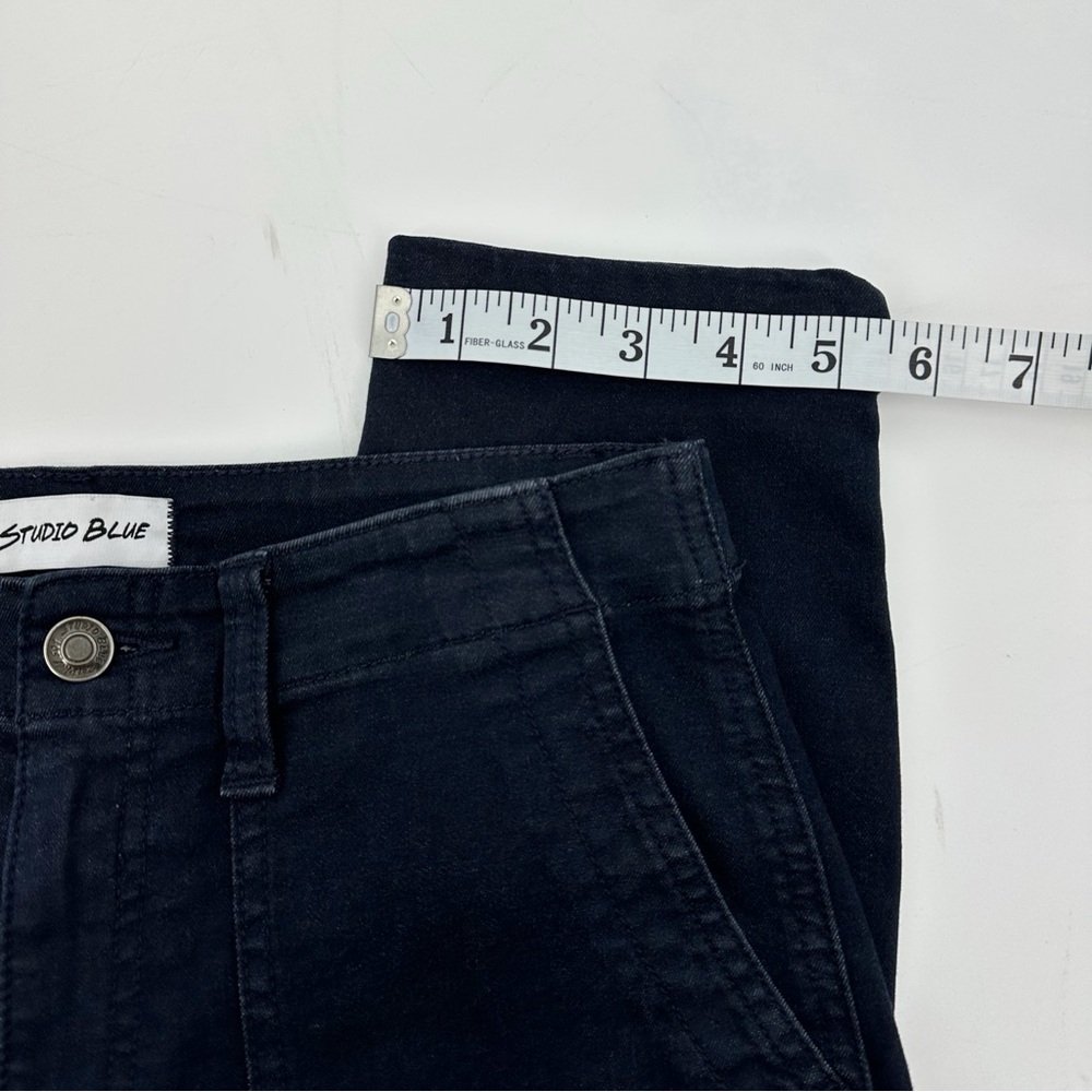 Studio Blue Sophia Utility Cropped Slim Taper Pants Navy Blue Size 26 - Picture 13 of 14